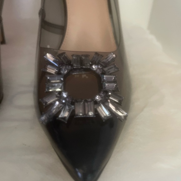 BCBGeneration Hillax Pump Heels Black Clear Size 10 One Rhinestone Missing! - Picture 6 of 14